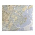 Betsy Drake Betsy Drake BK214 Savannah River & Wassaw Sound; GA Nautical Map Fleece Throw BK214